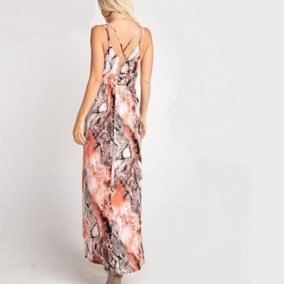 Python Snakeskin Maxi Dress - Picture 4 of 8
